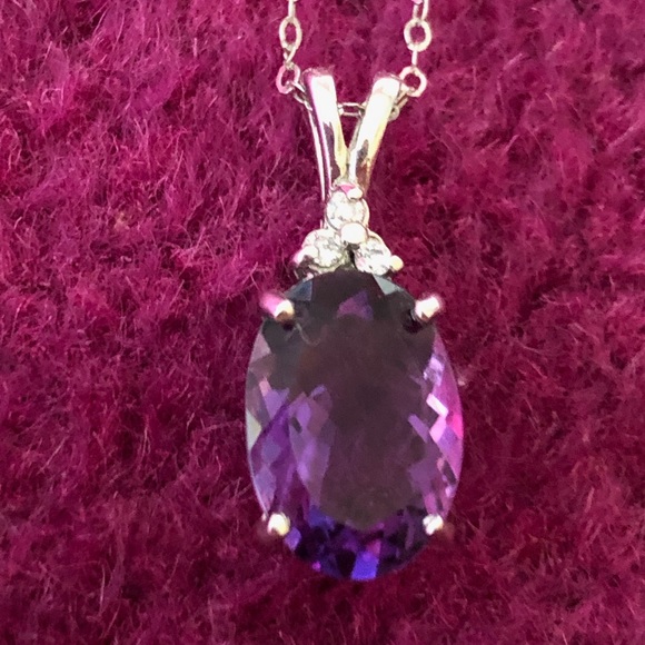 Genuine Amethyst Necklace - Picture 3 of 5
